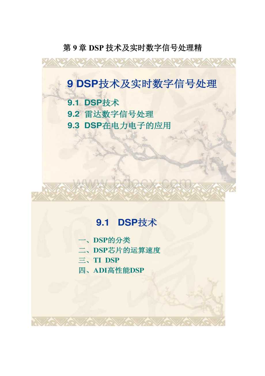 第9章DSP技术及实时数字信号处理精.docx_第1页