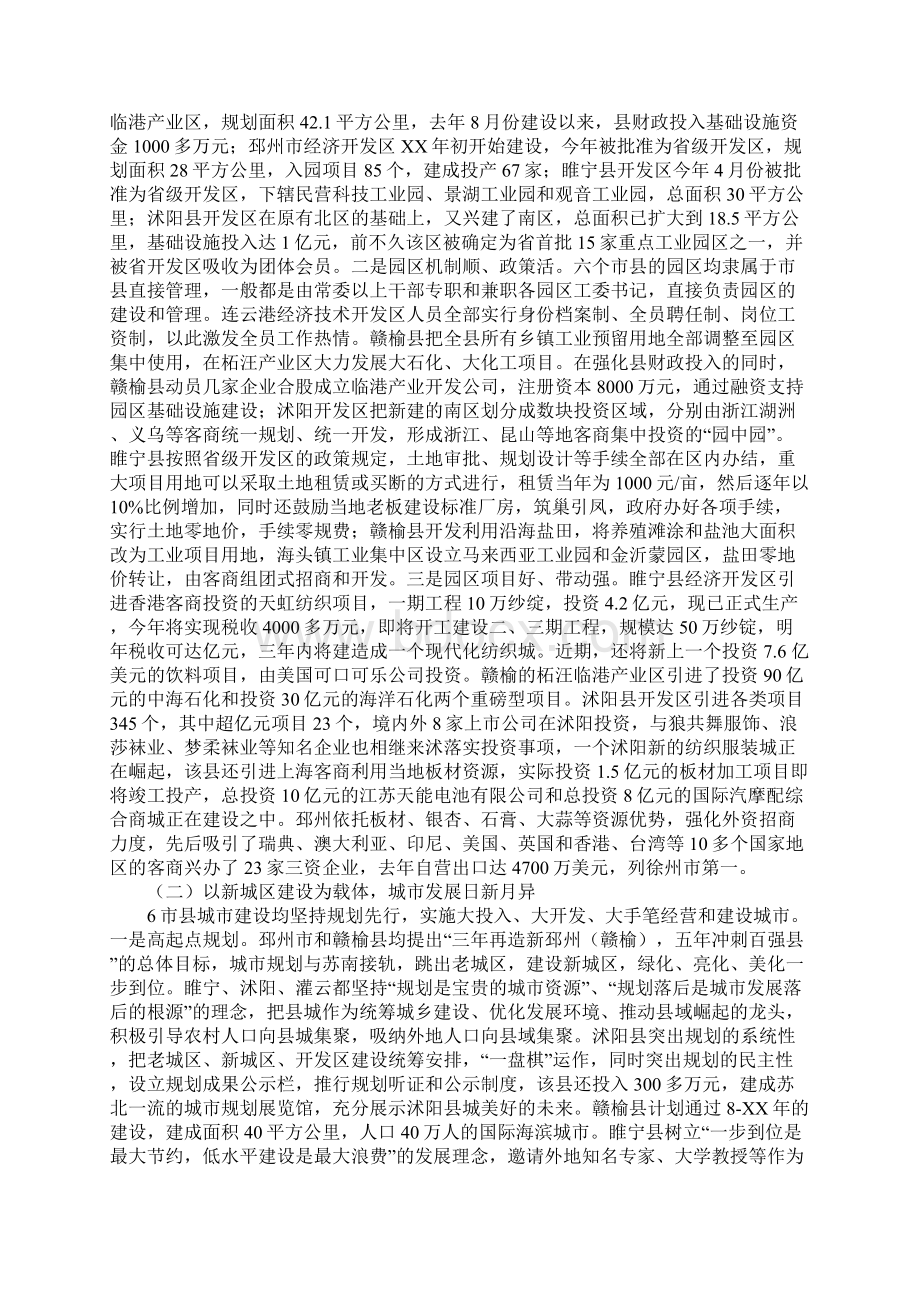 赴灌云邳州沭阳等六市县考察学习报告简易版Word格式文档下载.docx_第2页