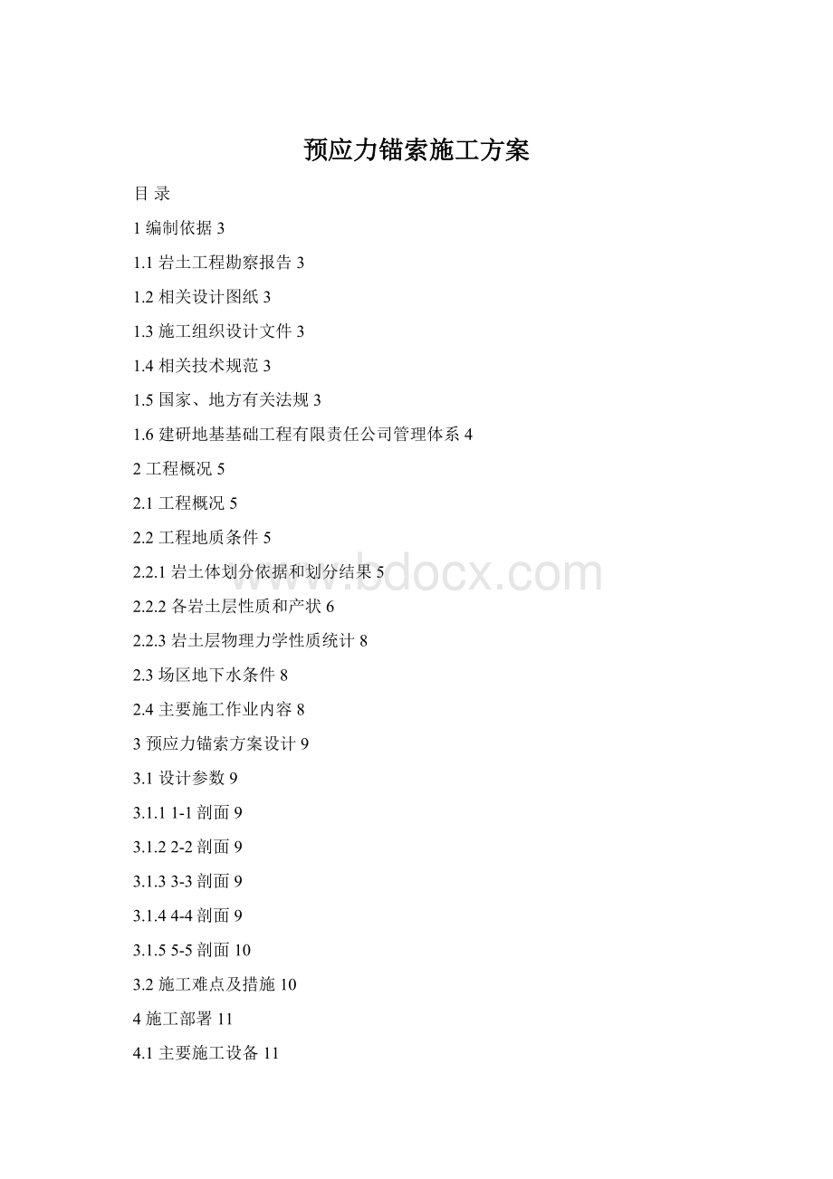 预应力锚索施工方案Word格式文档下载.docx_第1页