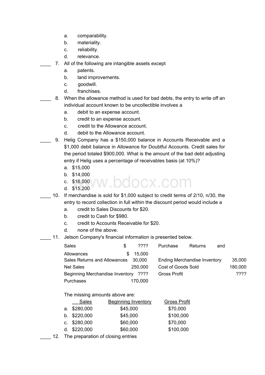 西方会计练习题Word文件下载.doc_第2页