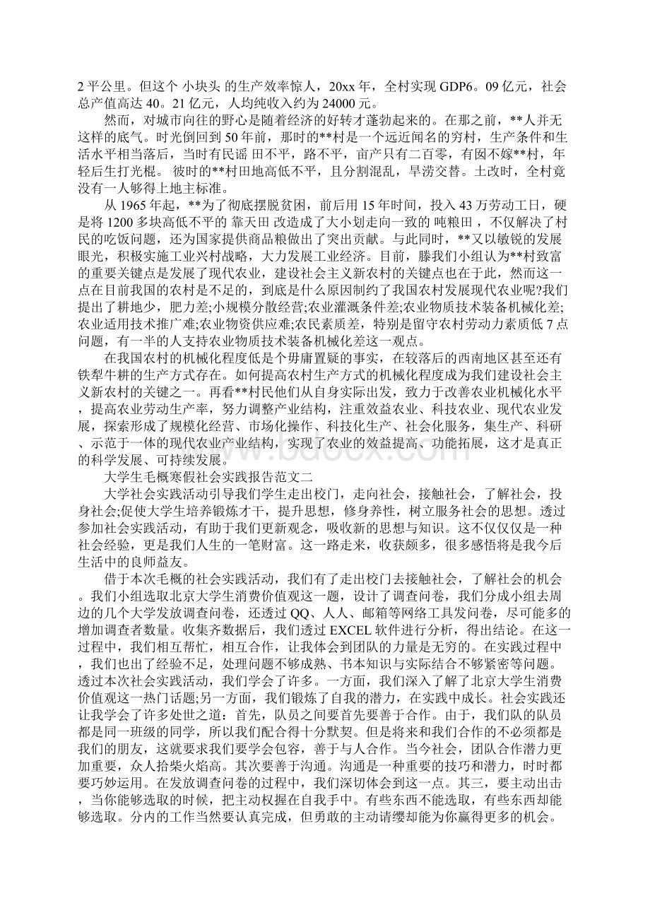 大学生毛概寒假社会实践报告完整版.docx_第2页