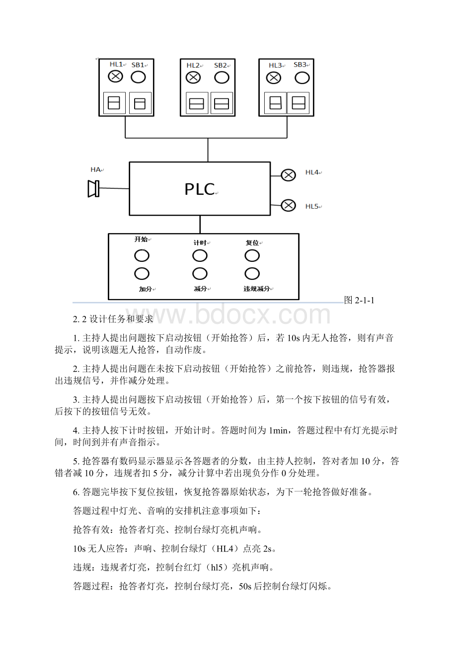 三路抢答器PLC控制课程设计.docx_第2页