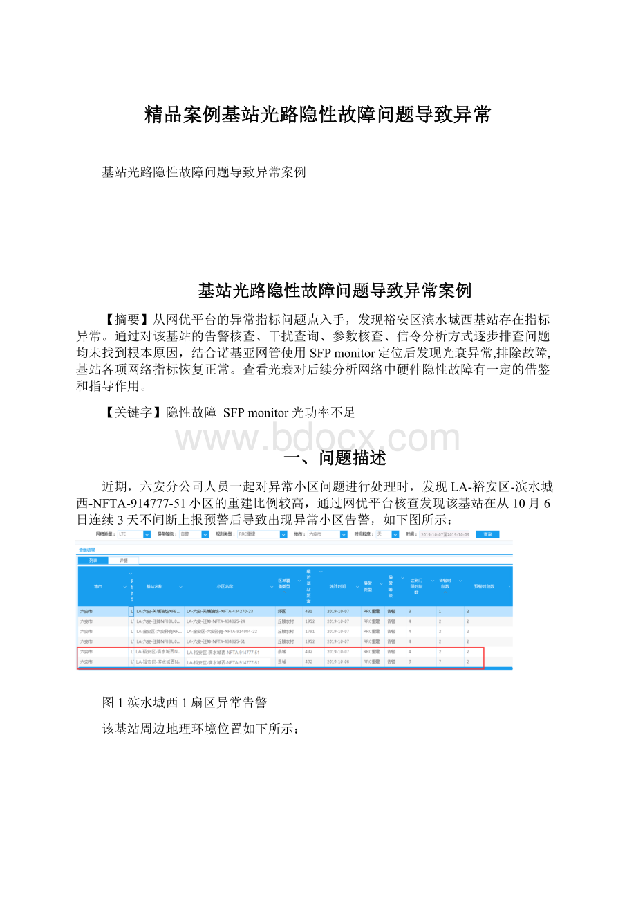 精品案例基站光路隐性故障问题导致异常.docx_第1页