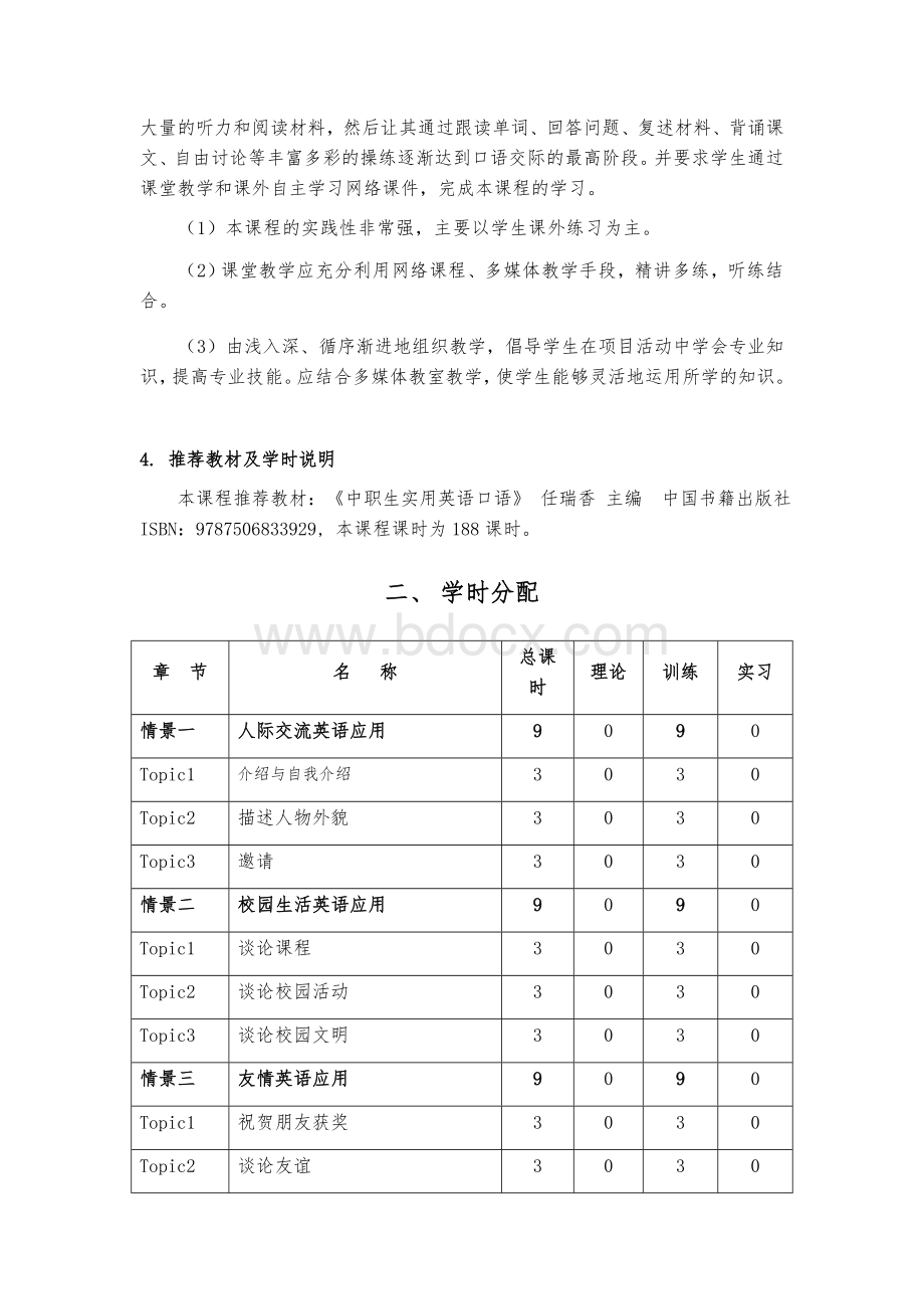 《英语口语》课程实施性教学大纲Word文档格式.docx_第2页