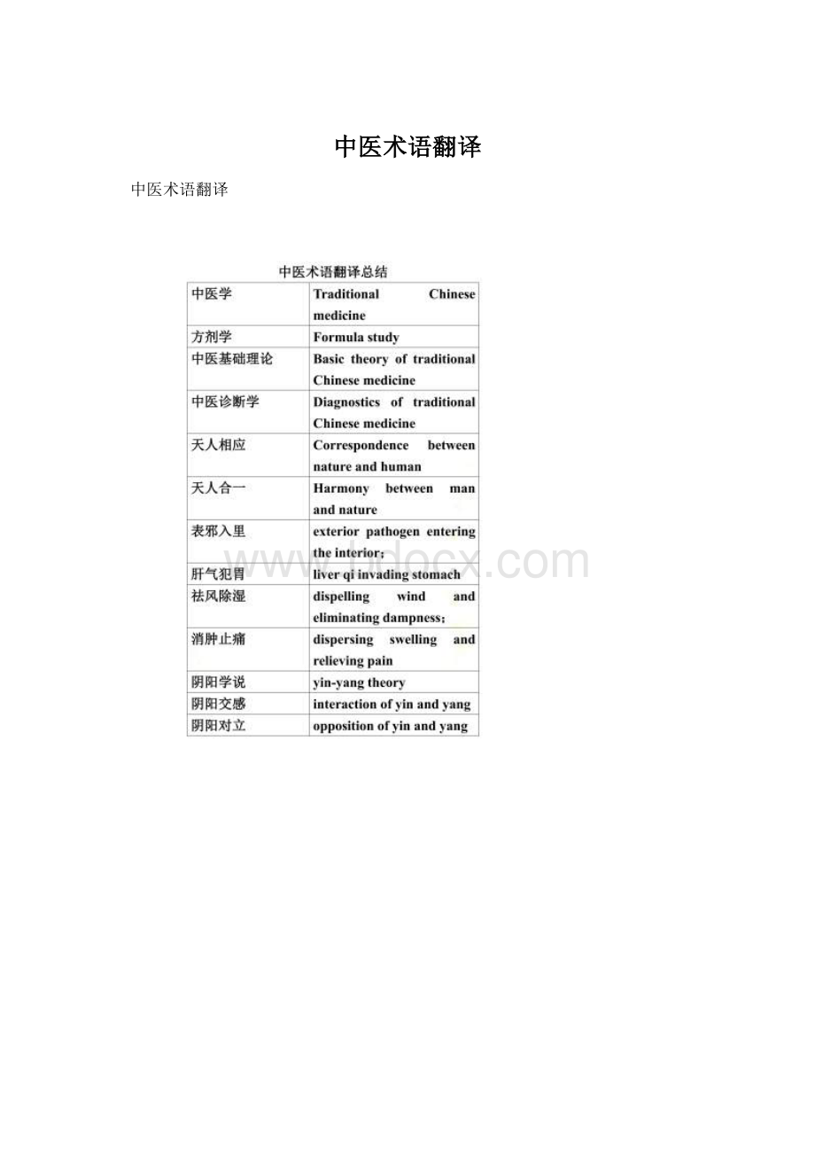 中医术语翻译Word格式文档下载.docx