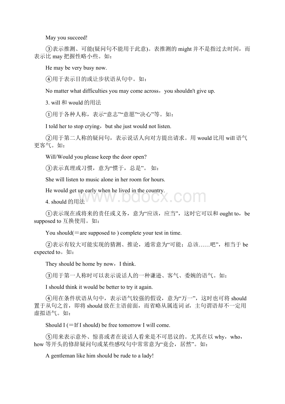 最高考届高考英语语法精讲精练专题七情态动词和虚拟语气常考点.docx_第2页