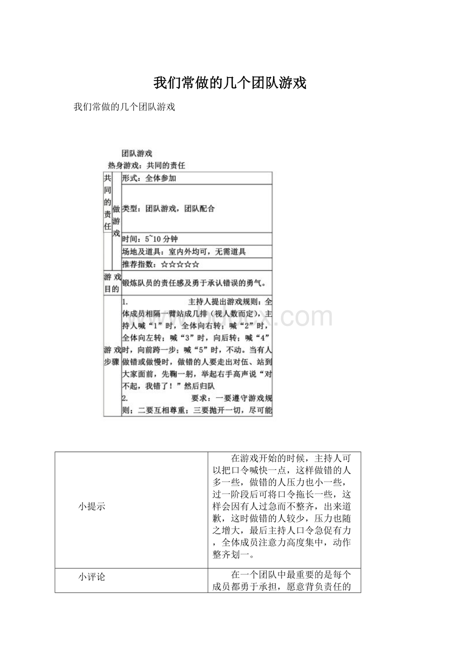 我们常做的几个团队游戏Word文件下载.docx_第1页