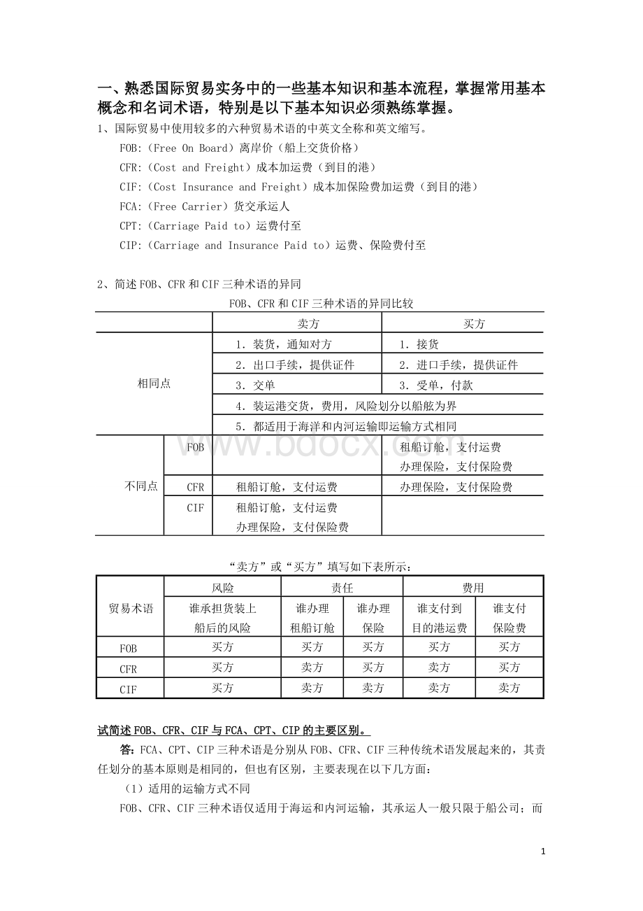 国际贸易考试重点.doc_第1页