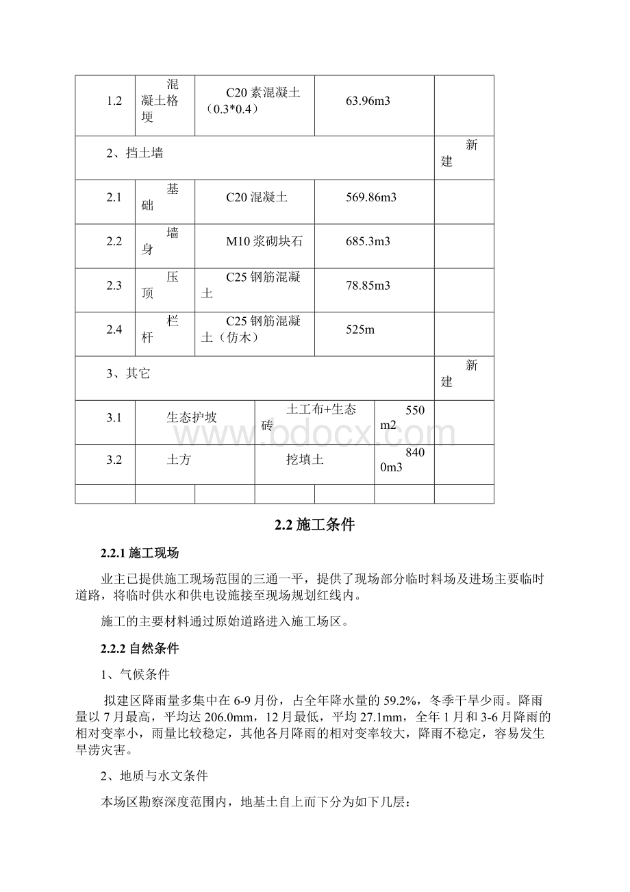 柏一安置区河道挡土墙工程施工组织设计完整版.docx_第2页