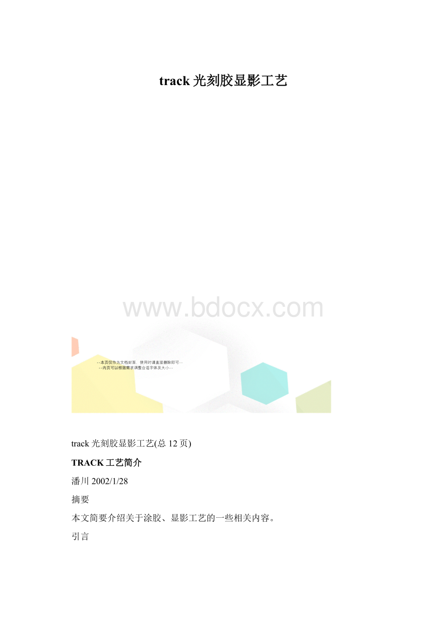 track光刻胶显影工艺Word文档下载推荐.docx_第1页