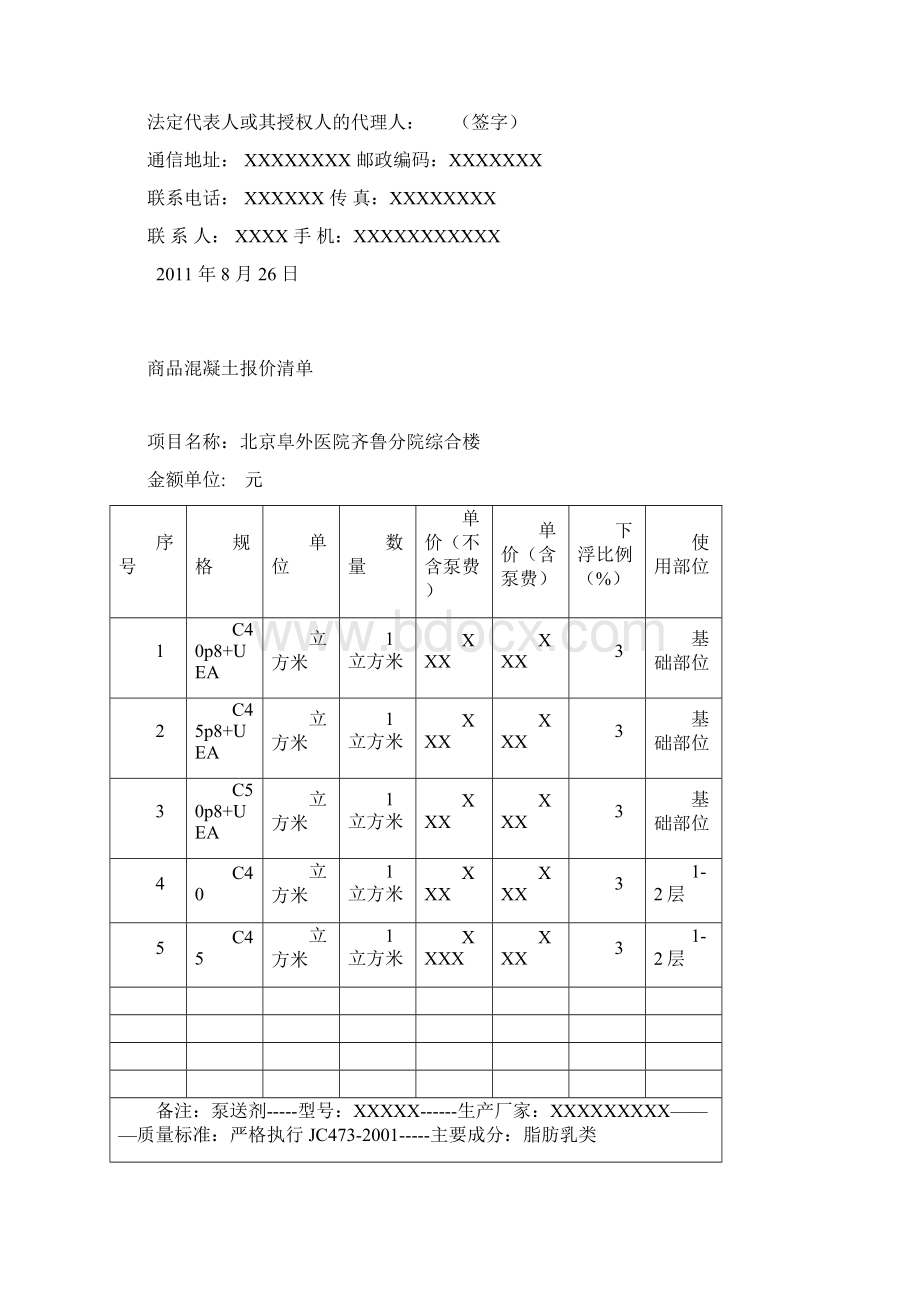 商品混凝土投标书.docx_第2页