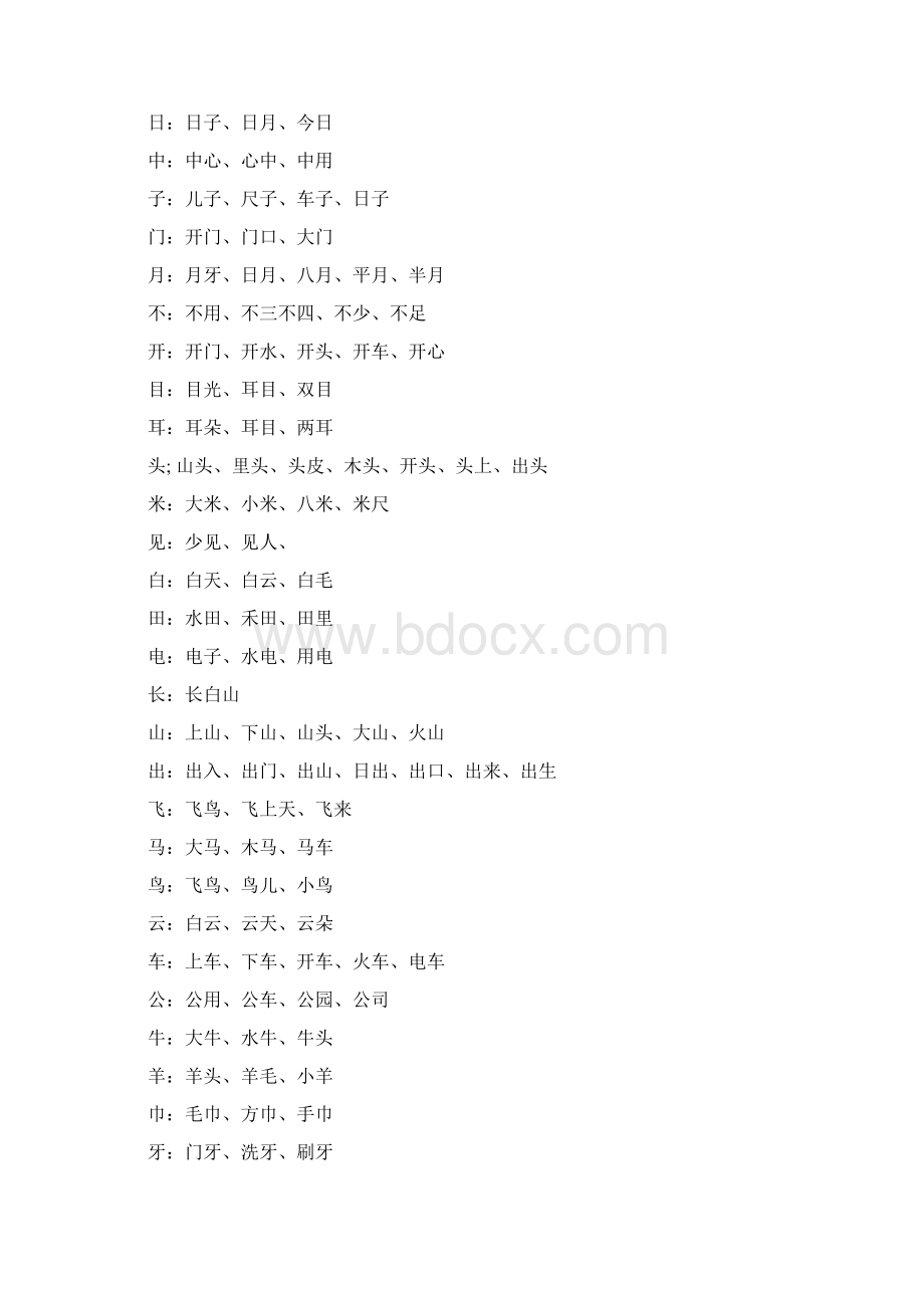 小学一年级语文学习重点.docx_第3页