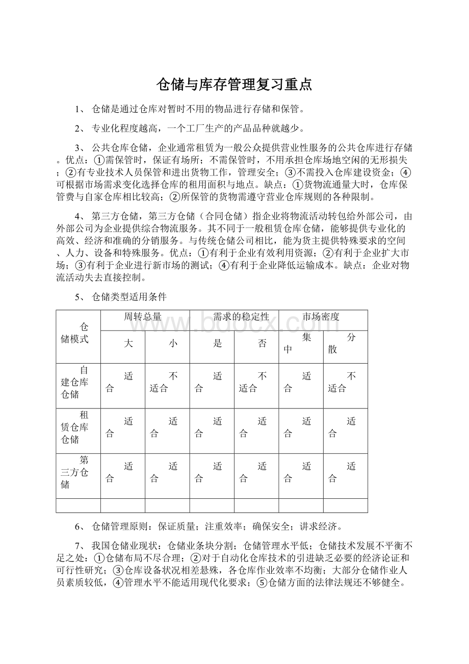 仓储与库存管理复习重点Word下载.docx_第1页