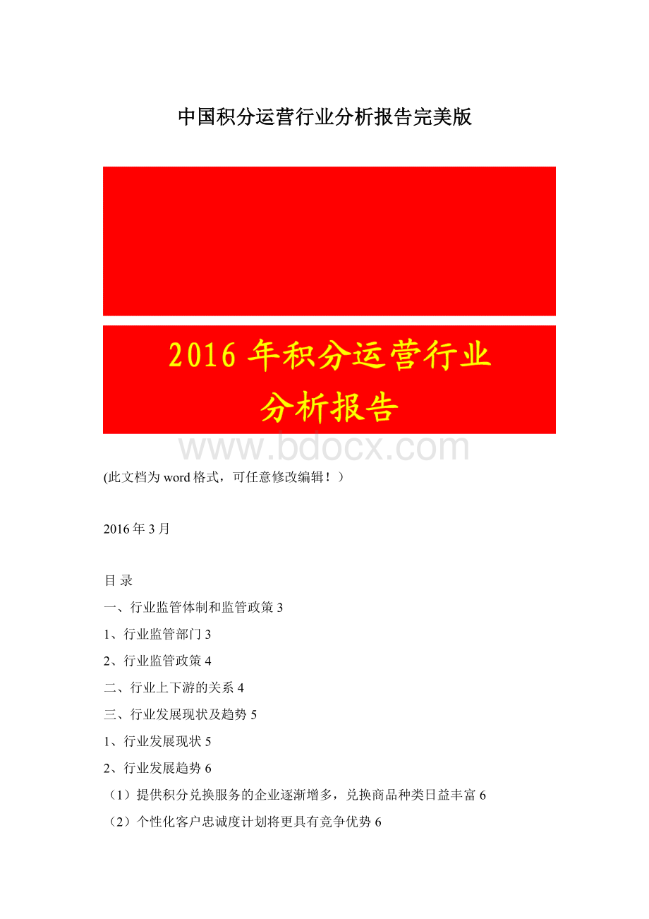 中国积分运营行业分析报告完美版.docx_第1页