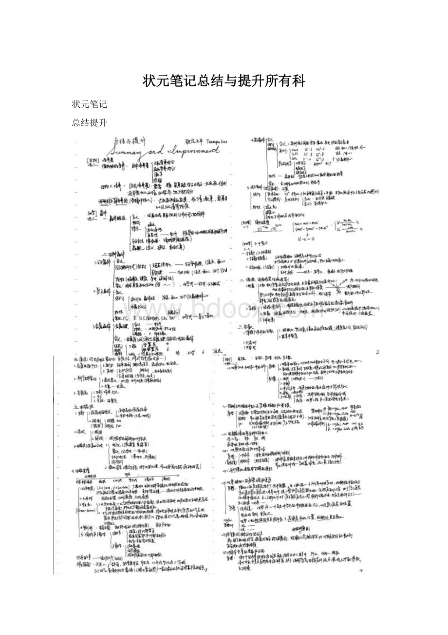 状元笔记总结与提升所有科Word文档格式.docx