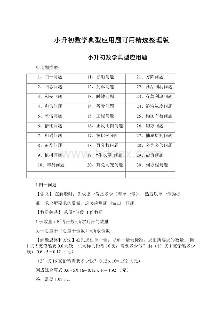 小升初数学典型应用题可用精选整理版.docx_第1页