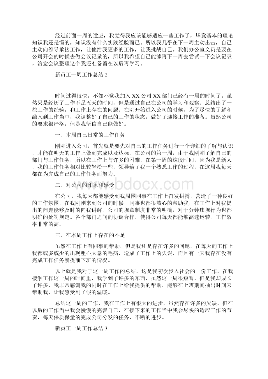 新员工一周工作总结Word文档格式.docx_第2页