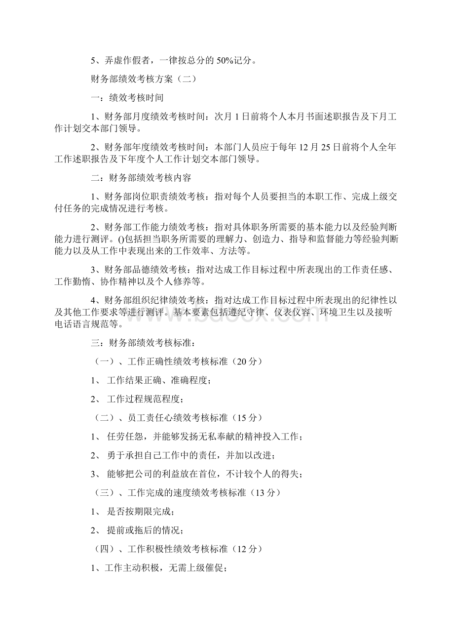 财务部绩效考核方案3篇Word下载.docx_第3页