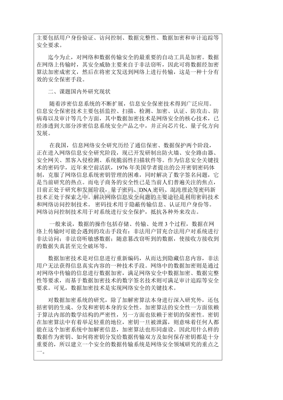 完整版网络数据通信的加密传输设计开题报告.docx_第2页