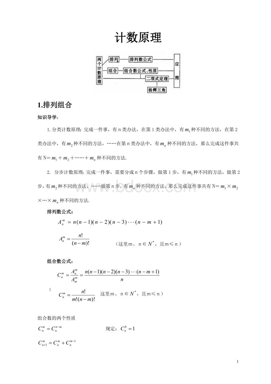 基础排列组合部分知识总结.doc_第1页