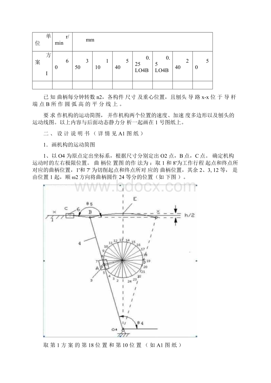 机械原理课程设计牛头刨床说明书位置117Word下载.docx_第3页