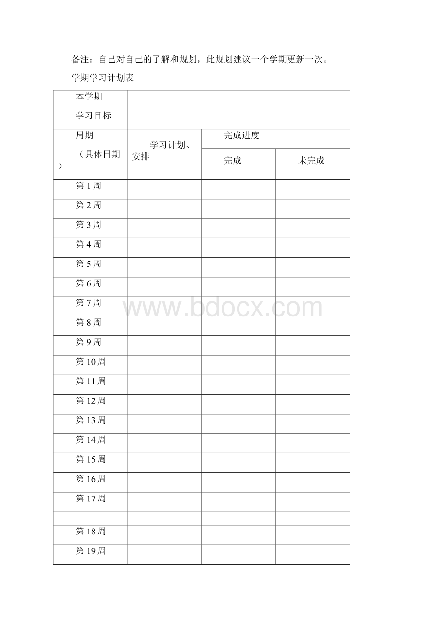 全面详细的学习计划表Word文件下载.docx_第2页