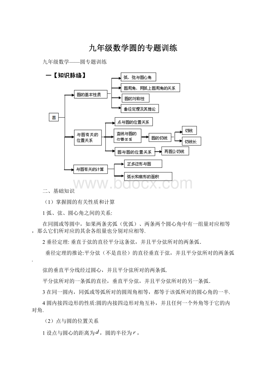 九年级数学圆的专题训练.docx