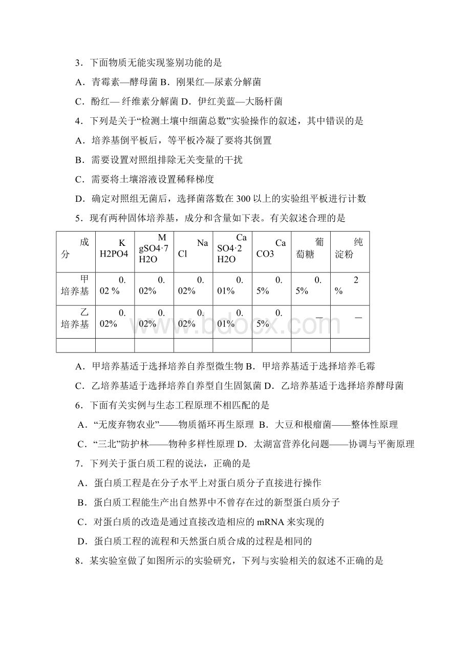 高二下学期期末考试生物试题 含答案 IIIWord格式.docx_第2页