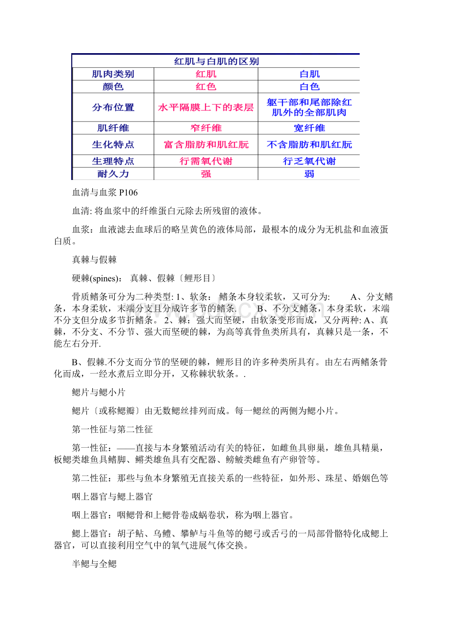 鱼类学形态学复习题Word文档格式.docx_第3页