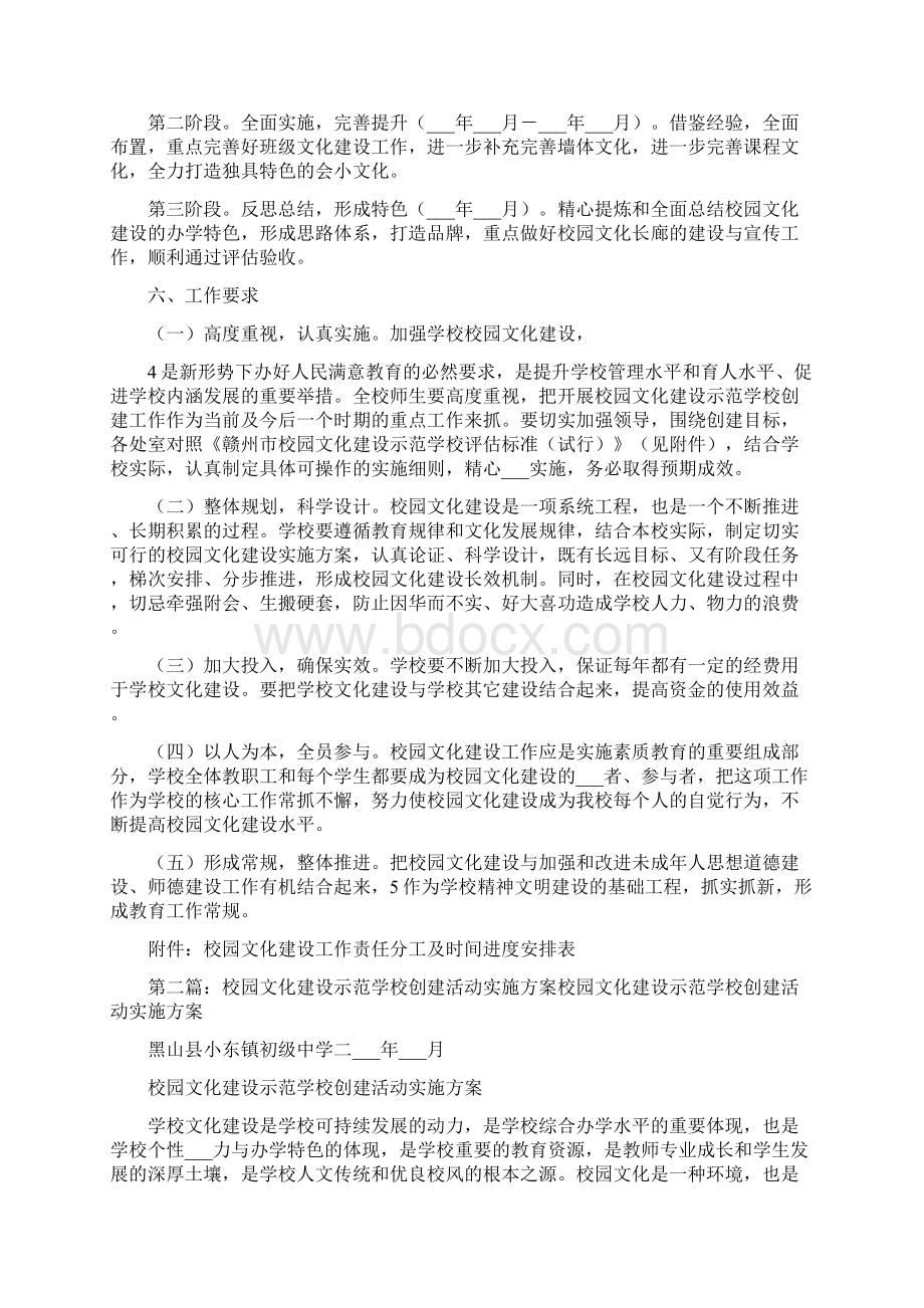 校园文化建设示范学校创建活动实施方案Word文档格式.docx_第3页