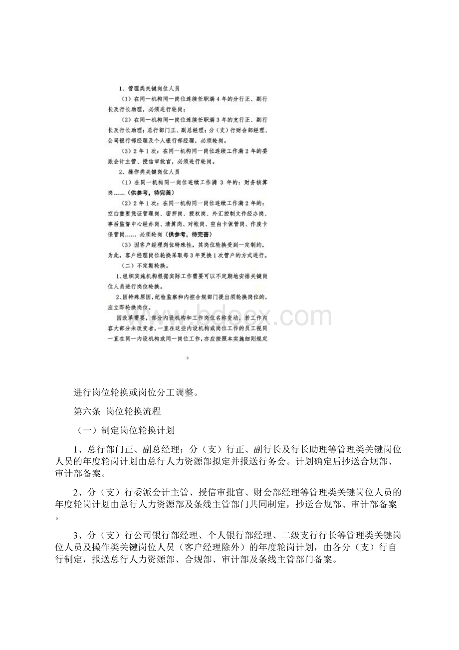 银行关键岗位人员岗位轮换和强制休假实施细则Word文档下载推荐.docx_第3页