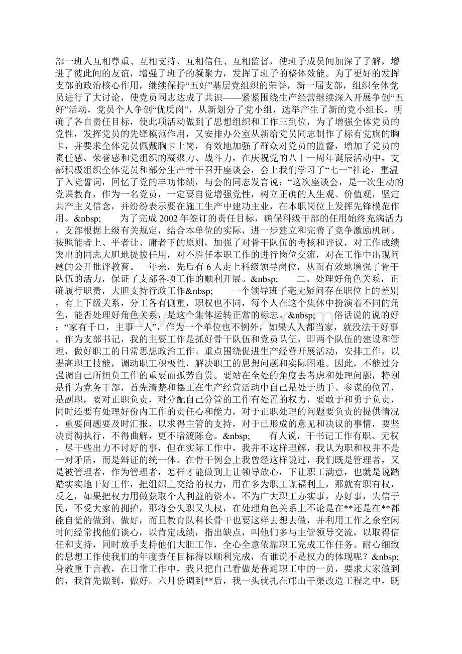 党支部书记年度述职报告文档格式.docx_第2页