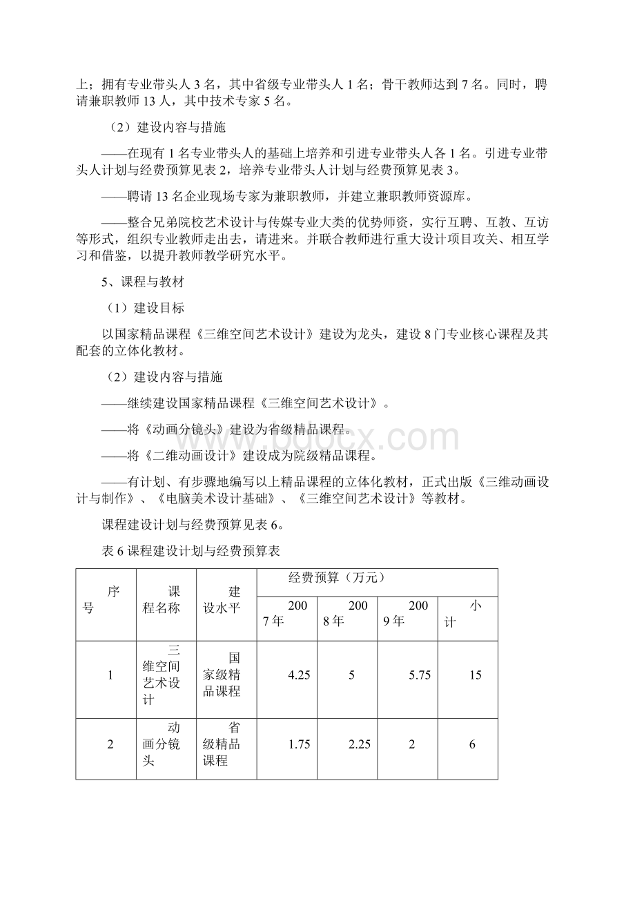 视觉传达艺术设计方案专业五年专业建设规划.docx_第3页