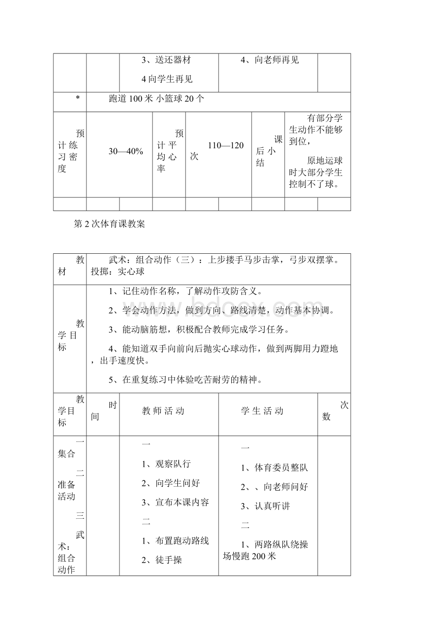 小学五年级体育教案全集.docx_第3页