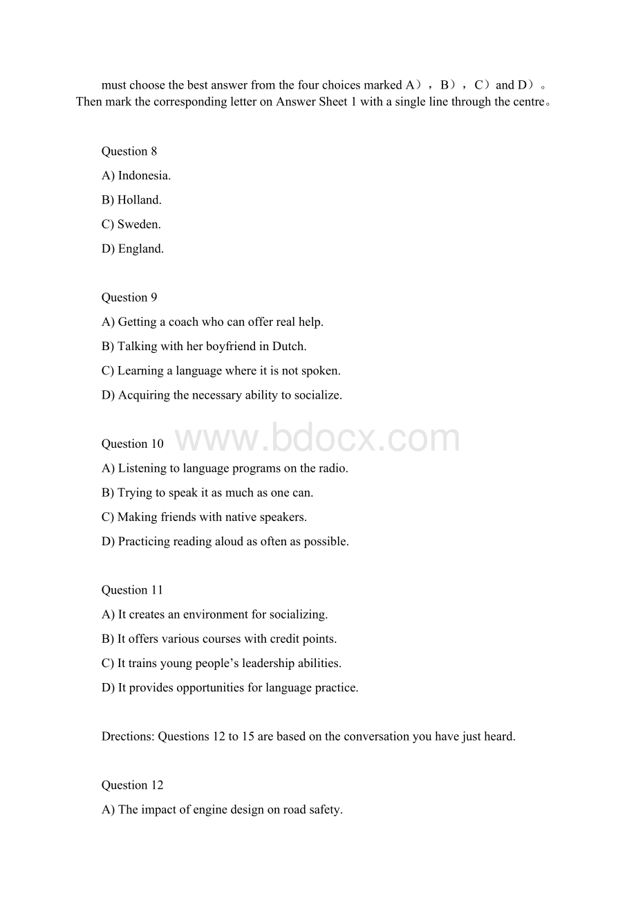 大学英语四级听力真题及答案详解word文本Word格式文档下载.docx_第3页