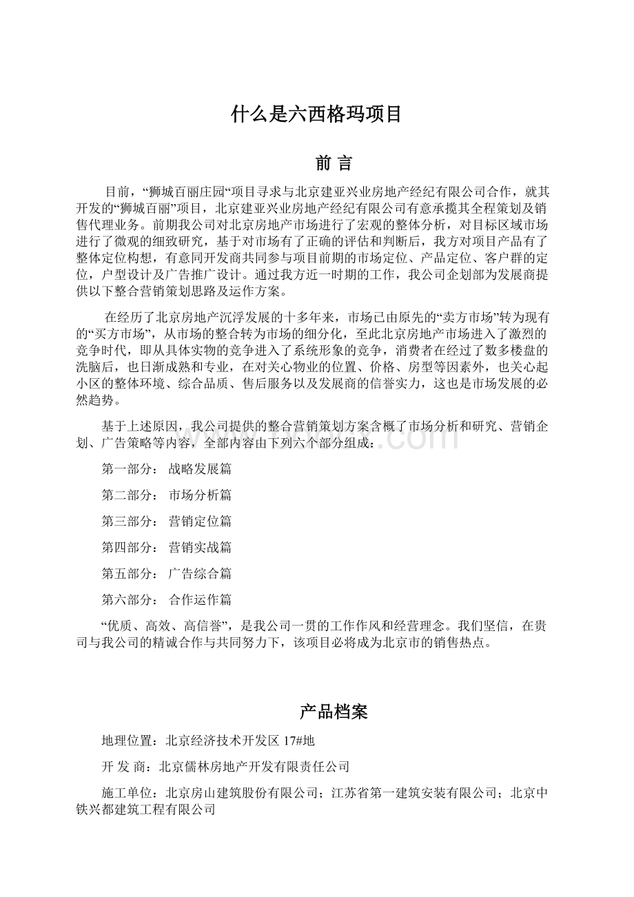 什么是六西格玛项目Word格式文档下载.docx