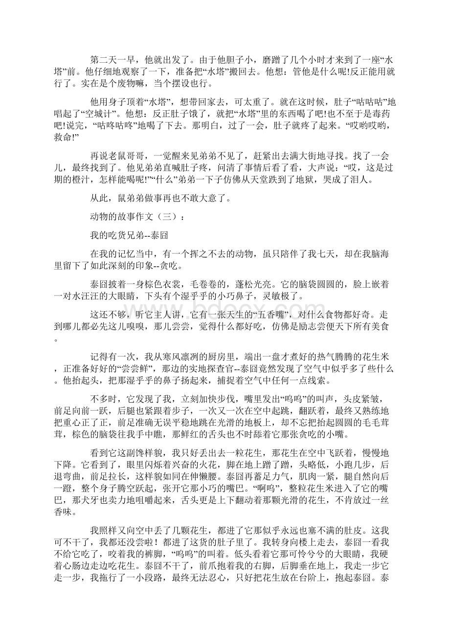 动物的故事作文20篇Word文档下载推荐.docx_第2页