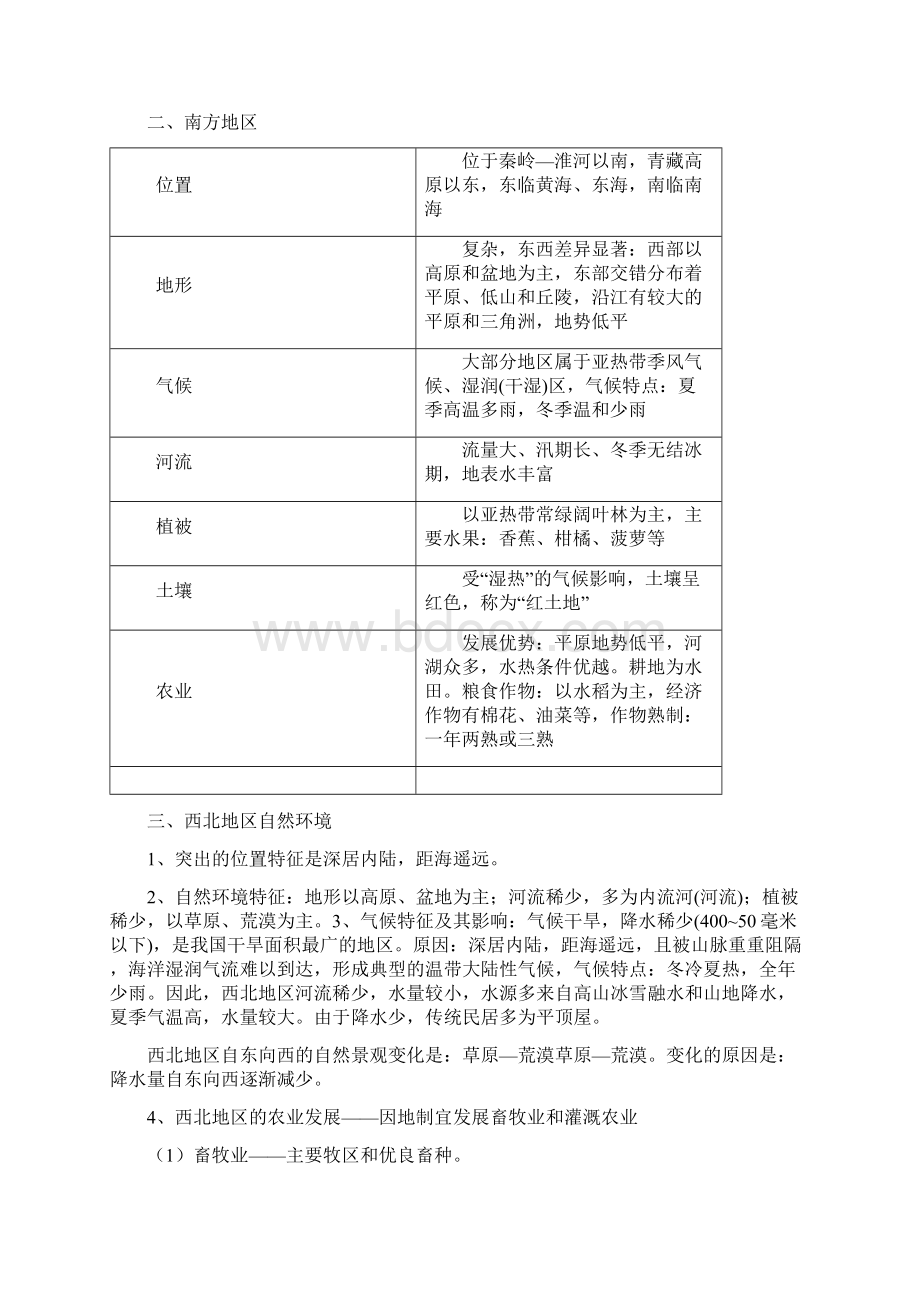 中考地理二轮专题复习材料专题七四大地理域自然特征与农业.docx_第2页