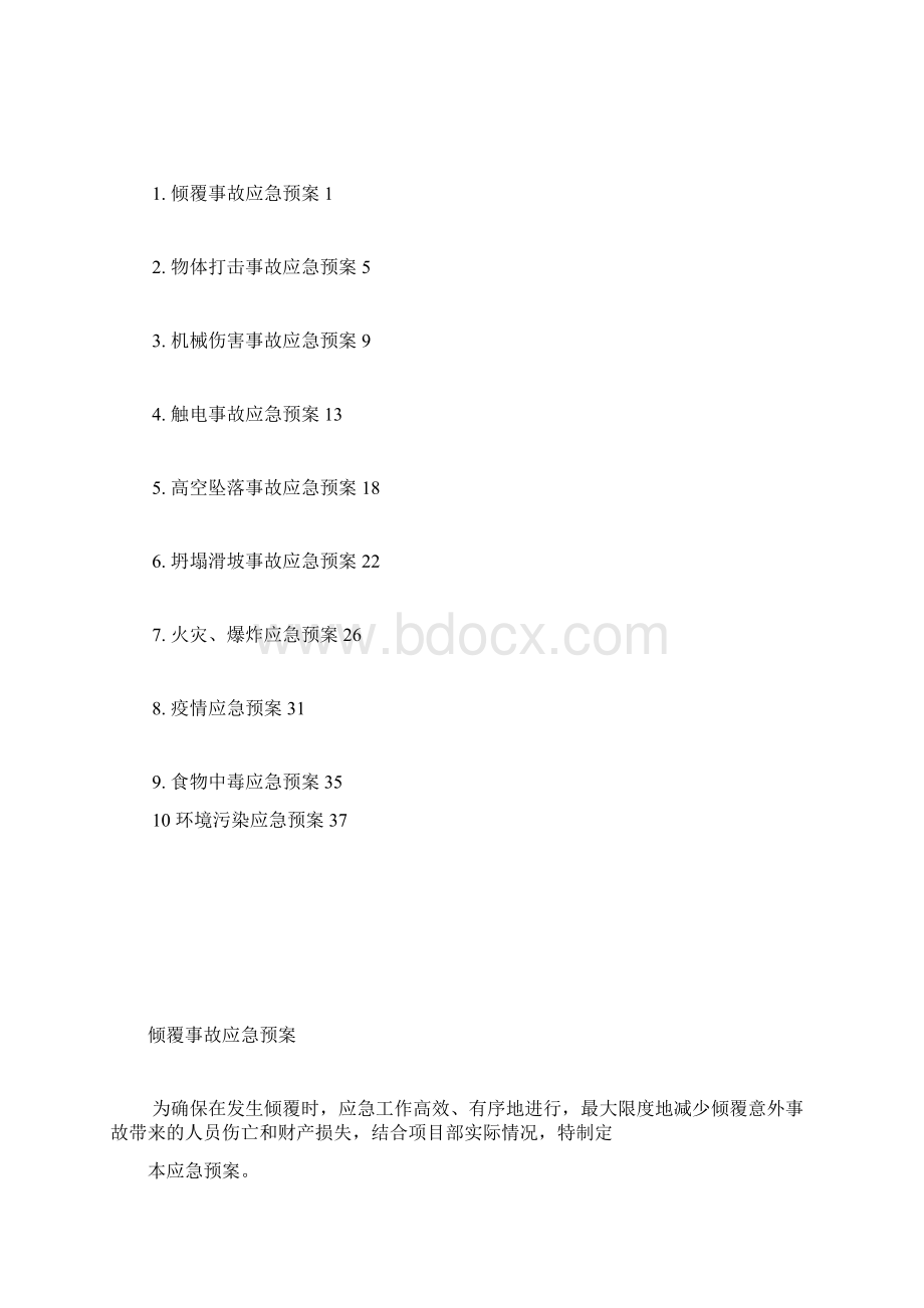 总承包项目部应急预案Word格式.docx_第2页