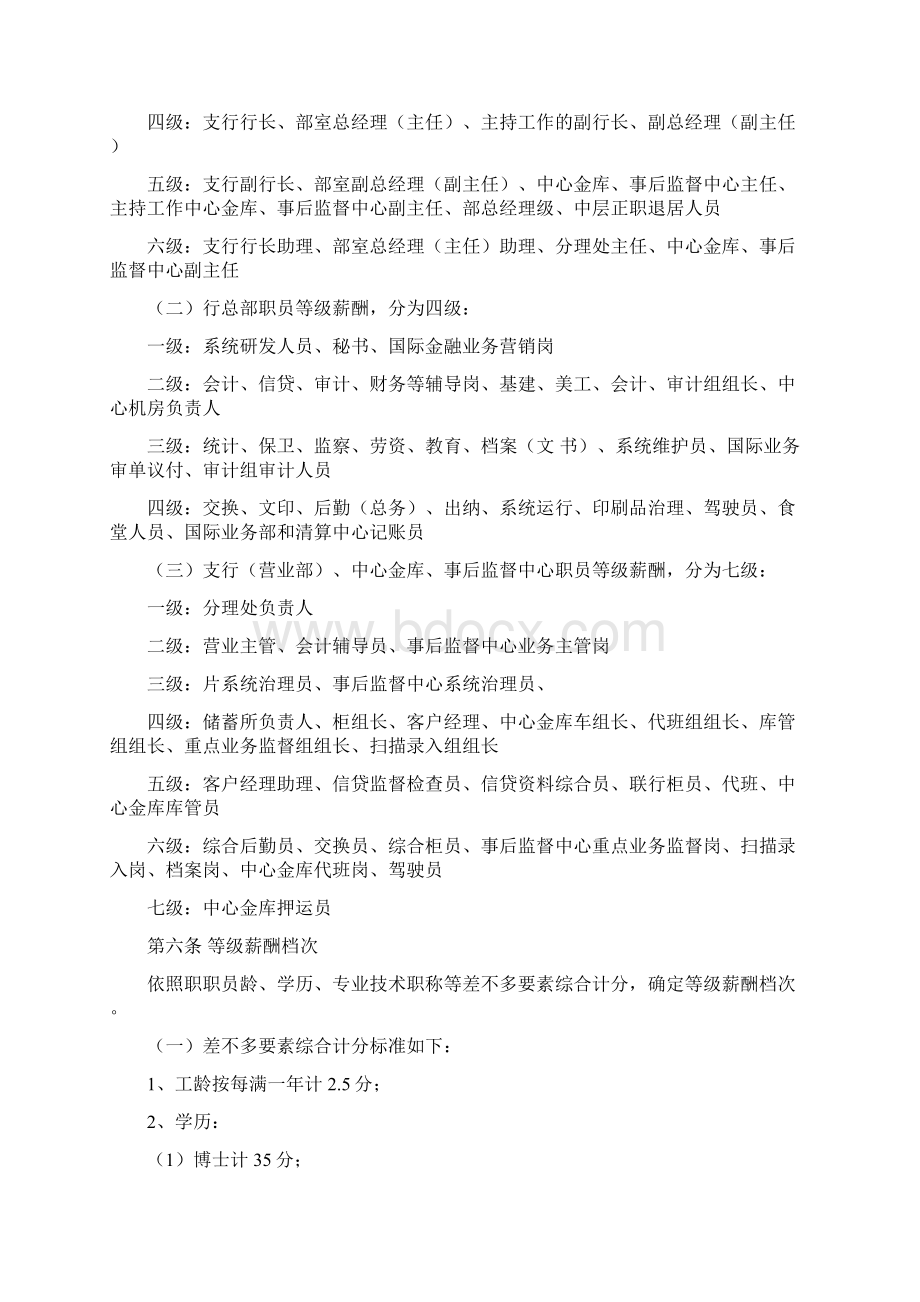 农村合作银行员工绩效薪酬分配考核办法Word格式文档下载.docx_第2页