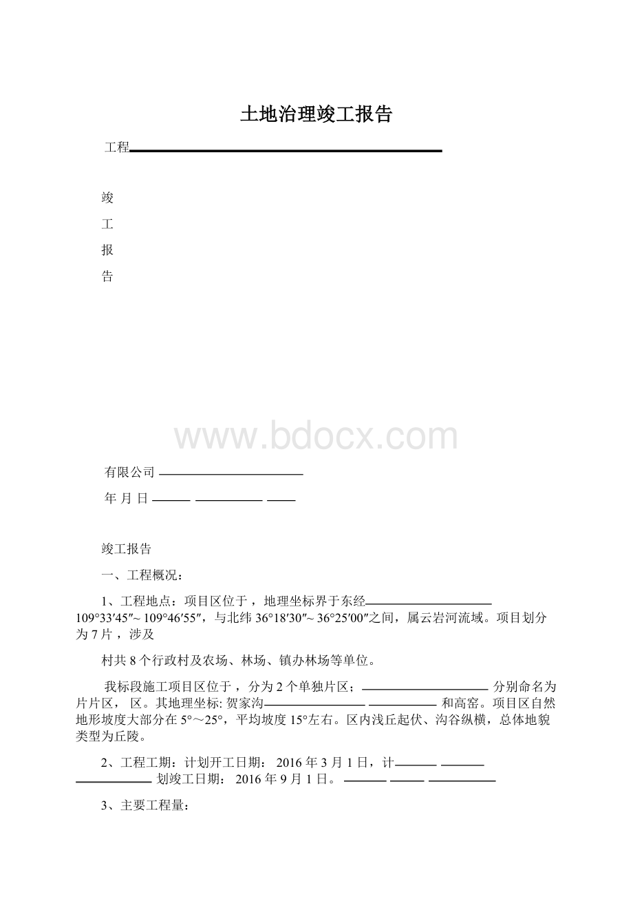 土地治理竣工报告.docx