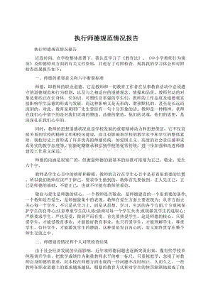 执行师德规范情况报告.docx