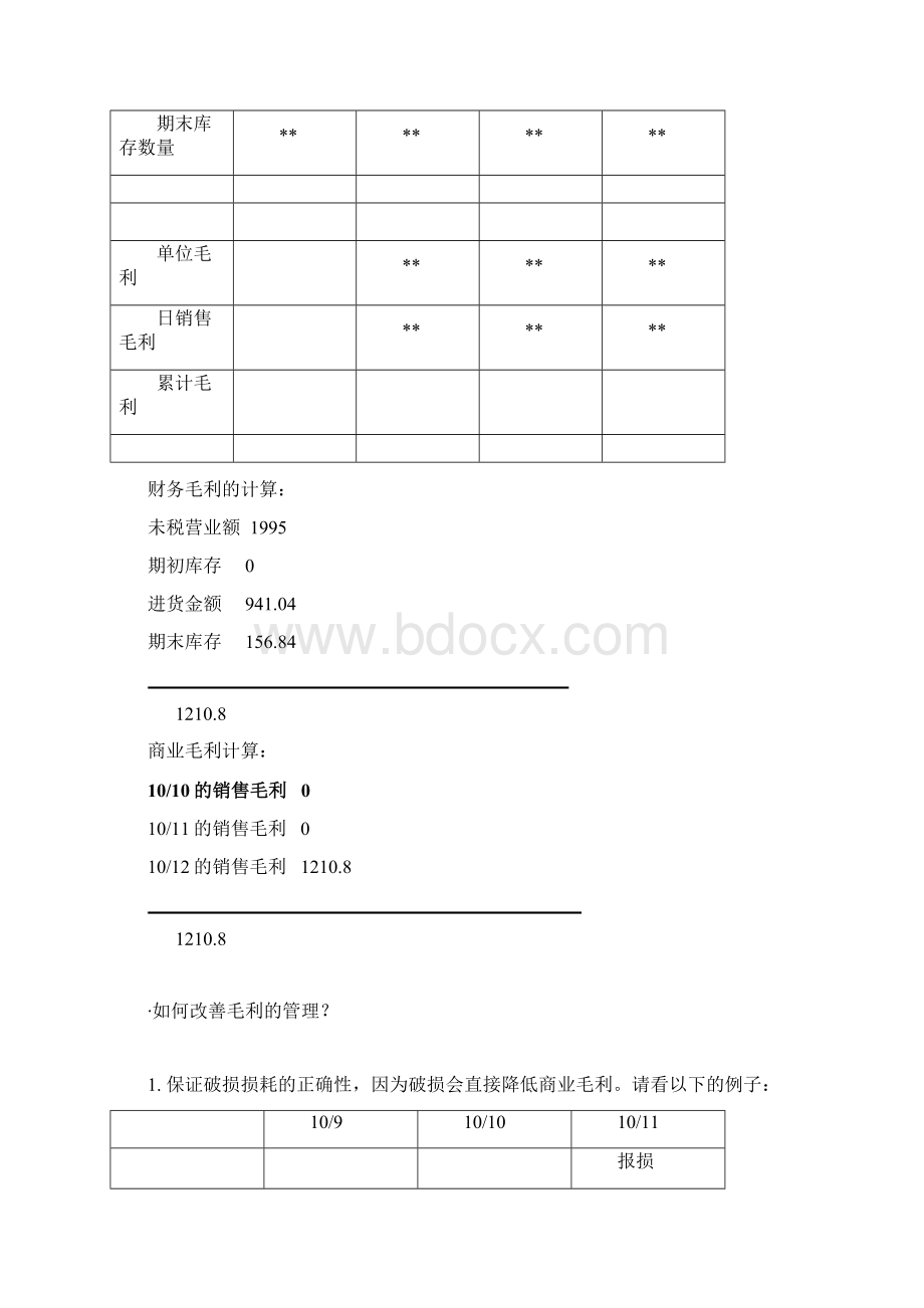 零售行业管理大全欧尚培训销售毛利的观念与计算.docx_第3页