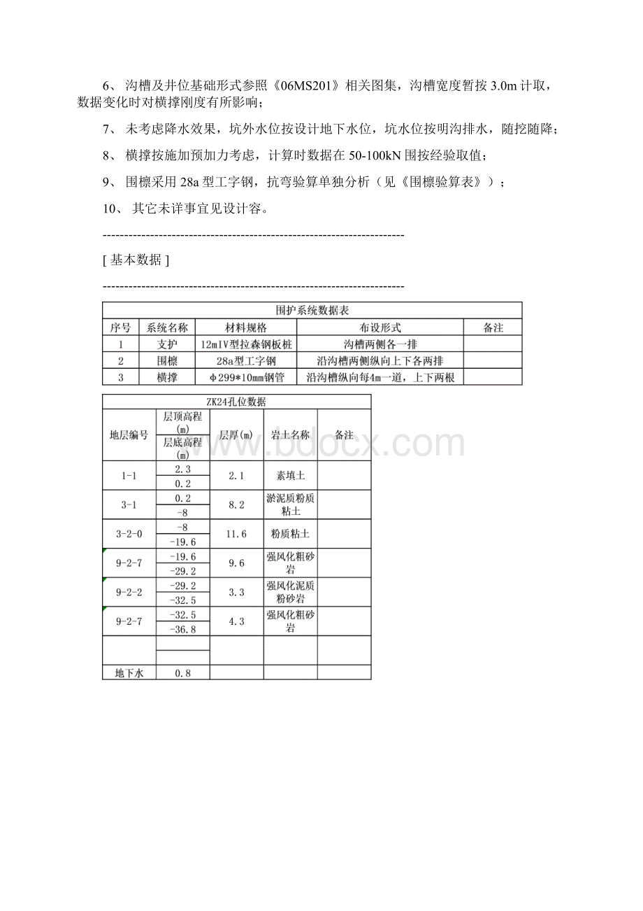 污水沟槽拉森钢板桩设计W53W109有水IV124m.docx_第2页