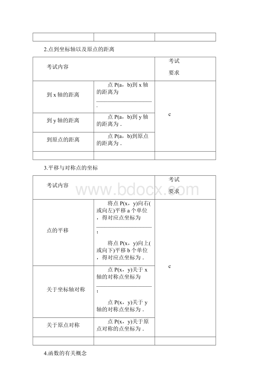 中考数学二轮专题复习讲义第12讲 函数概念与平面直角坐标系.docx_第2页