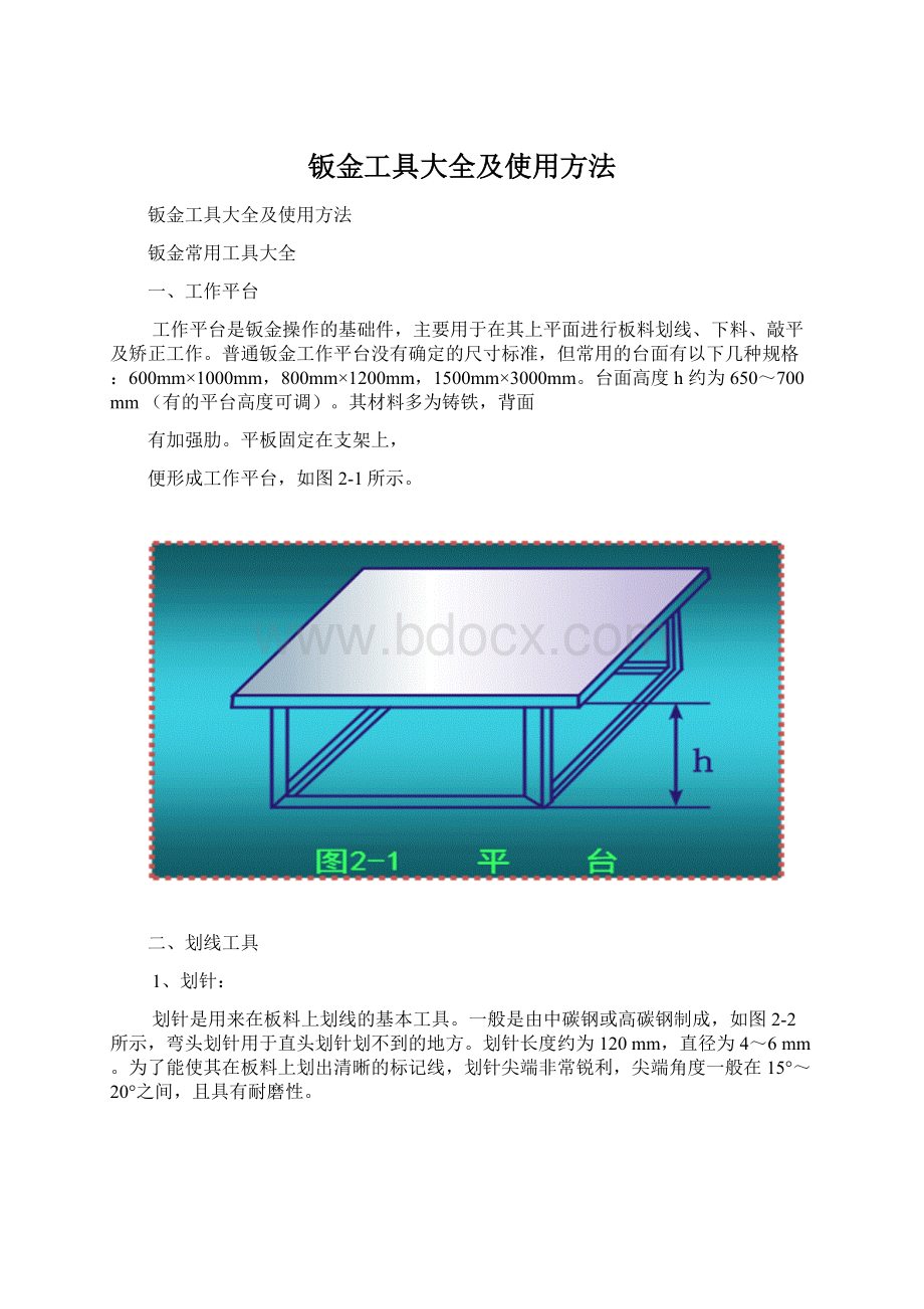 钣金工具大全及使用方法.docx