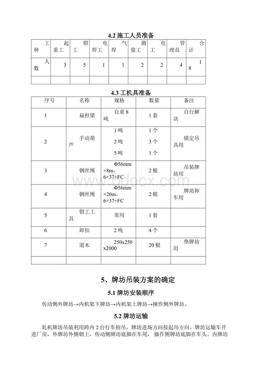 上海钢厂单机架可逆轧机机组牌坊吊装专项方案附示意图.docx_第3页