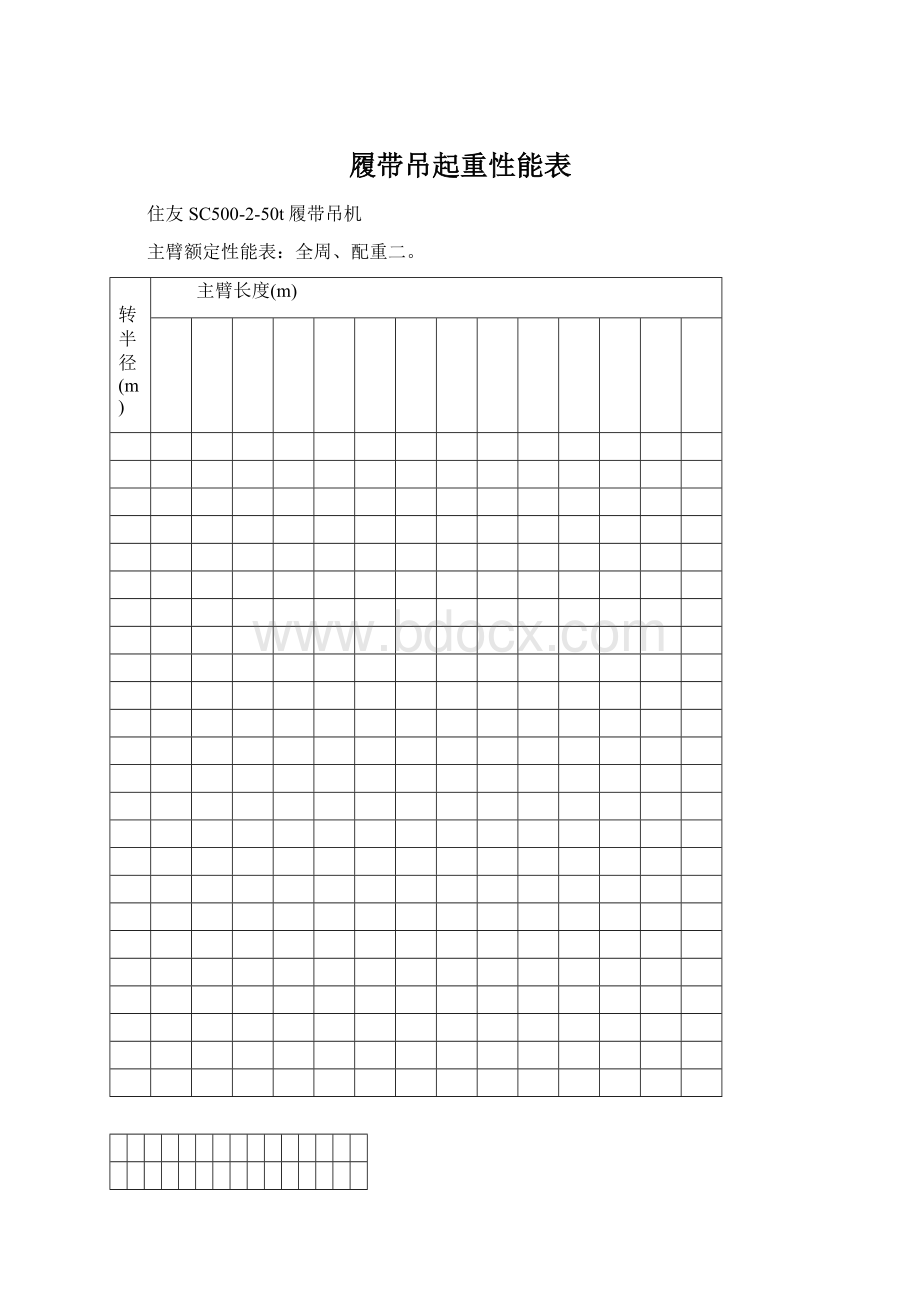 履带吊起重性能表文档格式.docx_第1页