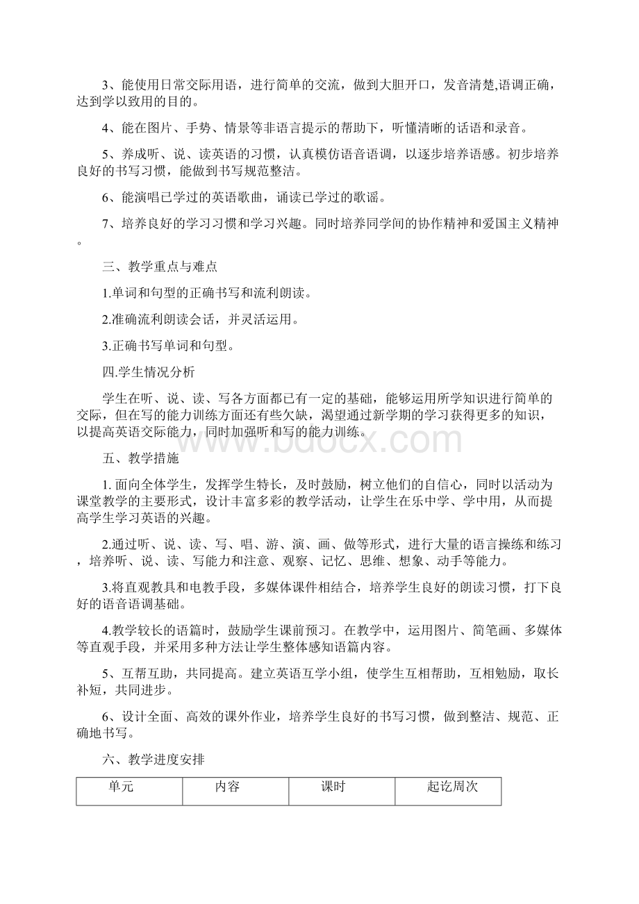 精品牛津小学英语B全册教案含教学计划.docx_第2页