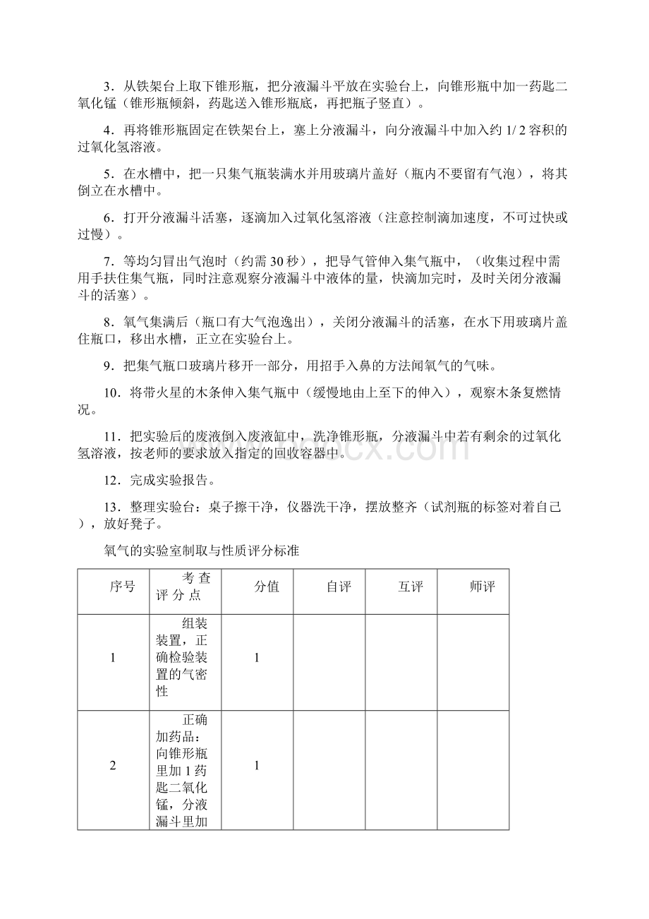 初中化学8个基础实验Word文档下载推荐.docx_第2页